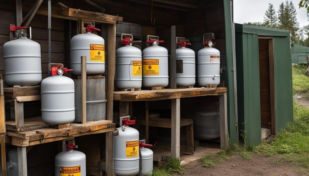 Safe Storage of Small Propane Tanks Safe Storage of Small Propane Tanks